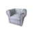 Szary Fotel Chesterfield Prestige 2770 - Glamour z Kryształkami Złotymi - Najnowszy Trend