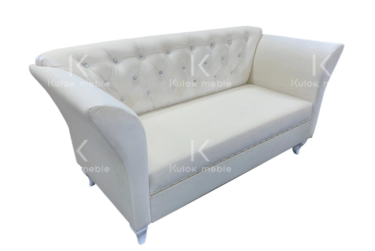 Sofa Pikowana Amor Velvet Ecru - Stylowy Komfort w Designerskim Chester Lux