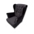 Uszak Elegance - Elegancki Fotel w Grafitowym Velvet z Kryształkami Swarovski - Luksus w Detalach