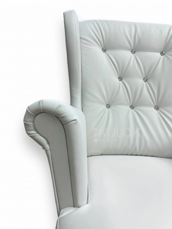 Fotel Uszak z Kryształkami - Designerskie Akcenty