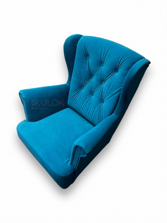 Miękkość i Komfort - Designerski Fotel Uszak  Matt Velvet 77