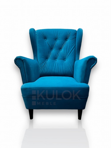 Mocny Turkus - Designerski Fotel do Salonu