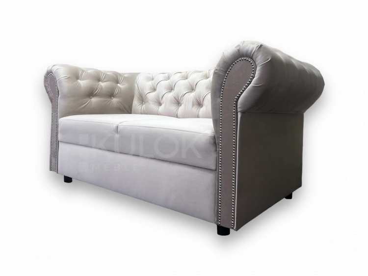 Prestige 2774 - Beżowy Welur w Salonie na sofie dwuosobowej