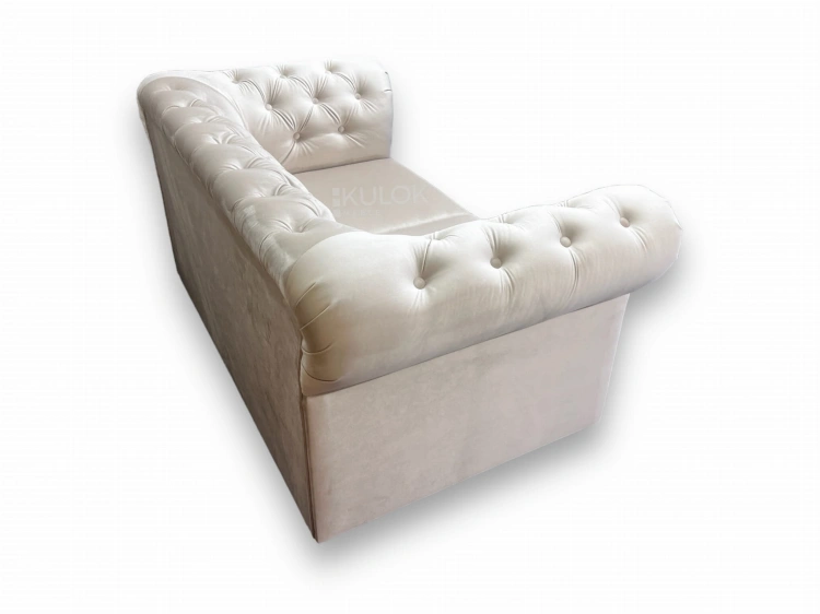 Beżowe Meble Prestige 2774 Chesterfield 2 osobowa