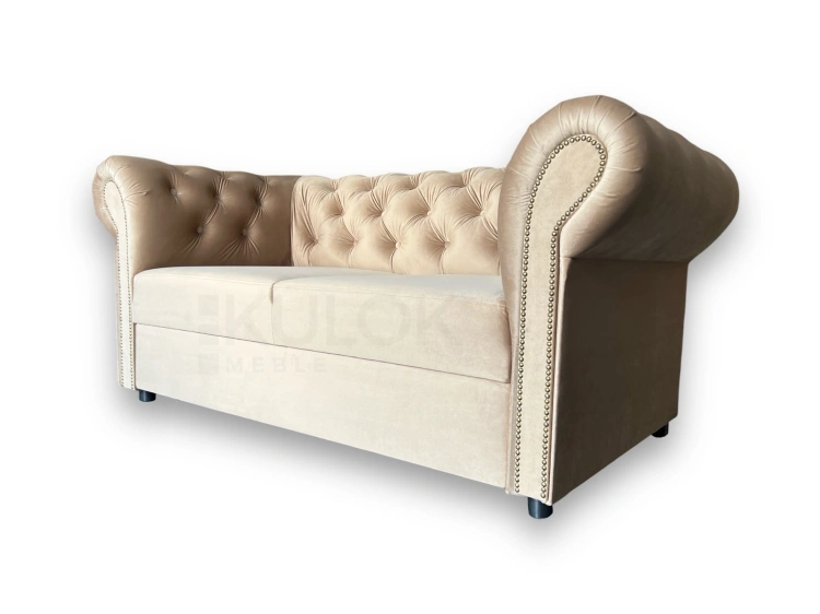 Aksamitna Mała Sofa z Funkcją Spania - Komfort i Praktyczność