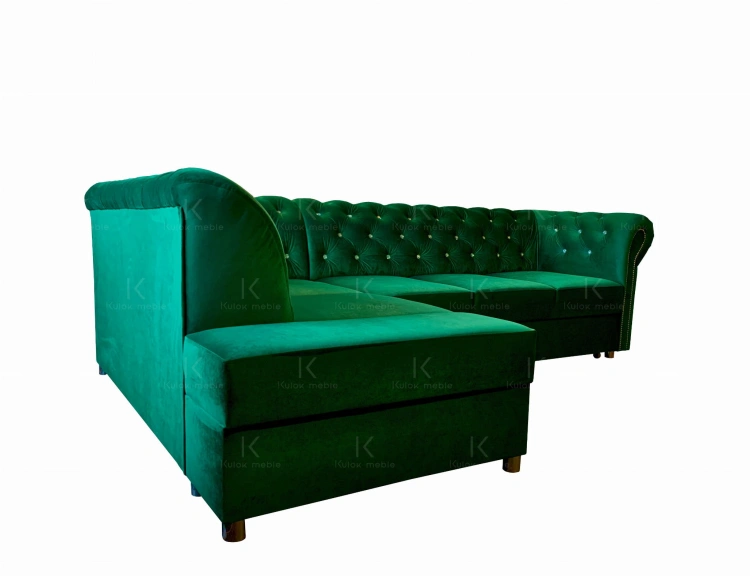 Narożnik Pikowany na Wymiar - Producent Mebli Chesterfield