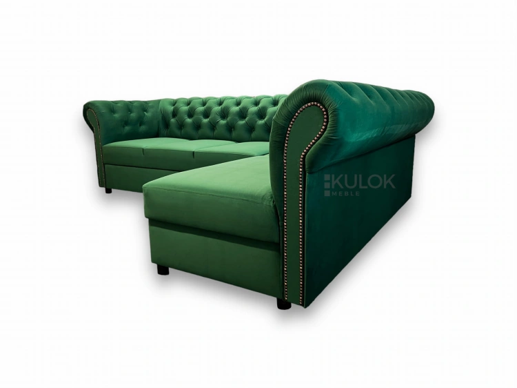 Listwy Ozdobne Srebrny Chrom - Pikowany Narożnik Chesterfield