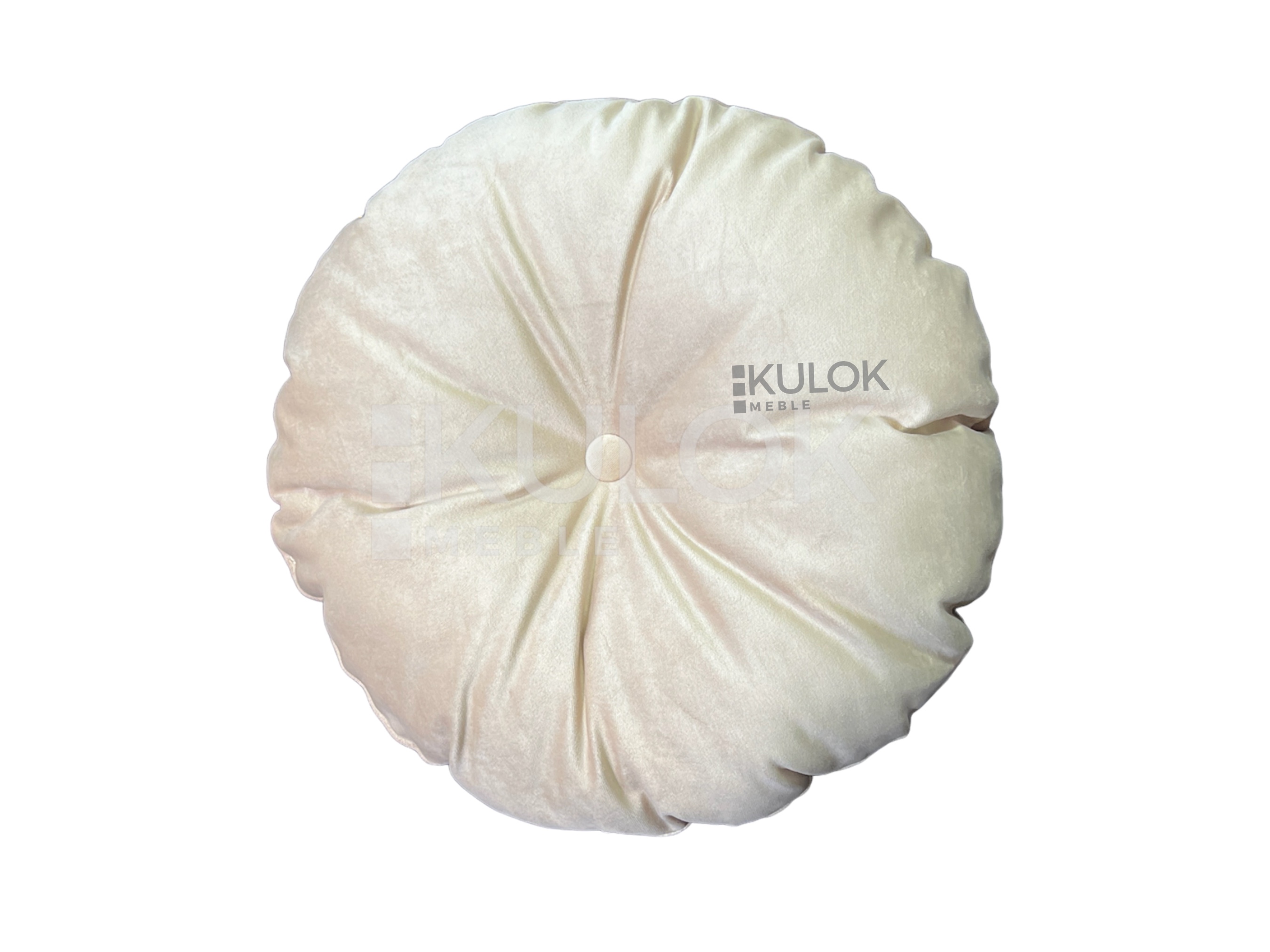 Okrągła poduszka glamour koło pikowana pik guzik glamour 