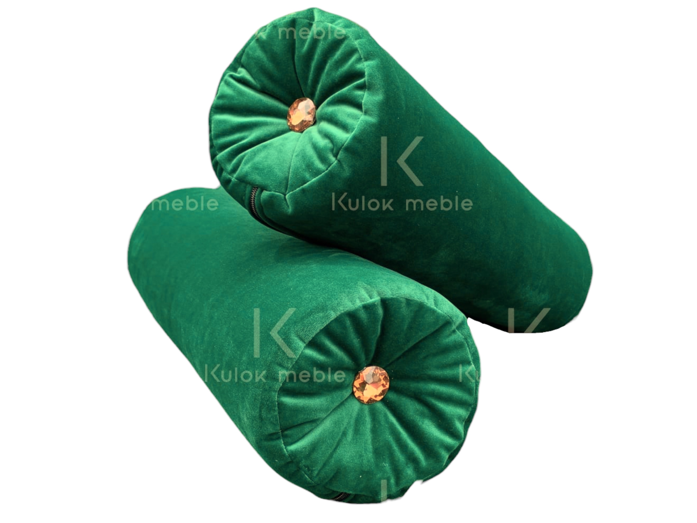 Poduszą wałek do spania glamour zielona butelka